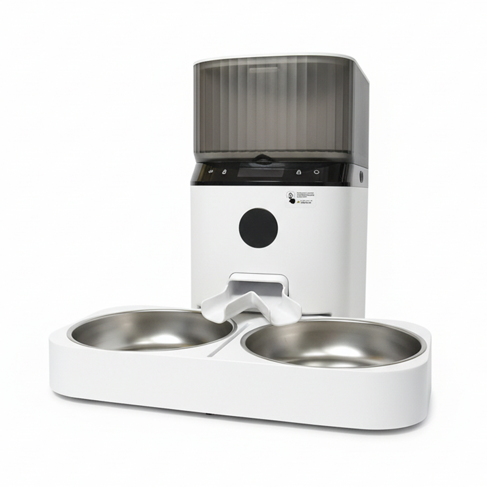 Comedero con doble plato inteligente