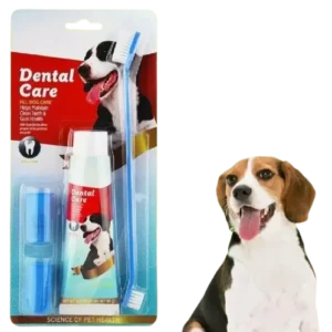 Kit Cepillo De Dientes y Crema Dental Mascota Perros O Gatos